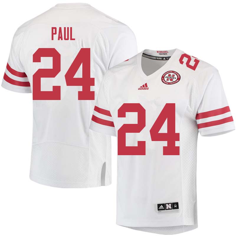 Men #24 Niles Paul Nebraska Cornhuskers College Football Jerseys Sale-White - Click Image to Close